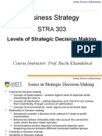Levels of Strategic Decision Making