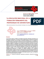 La Educación Emocional en La Formación Permanentedel Profesorado No Universitario