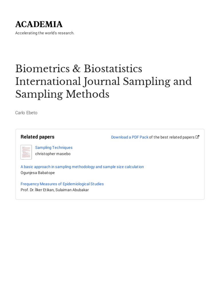 Sampling - Methods With Cover Page v2 | PDF | Sampling (Statistics ...