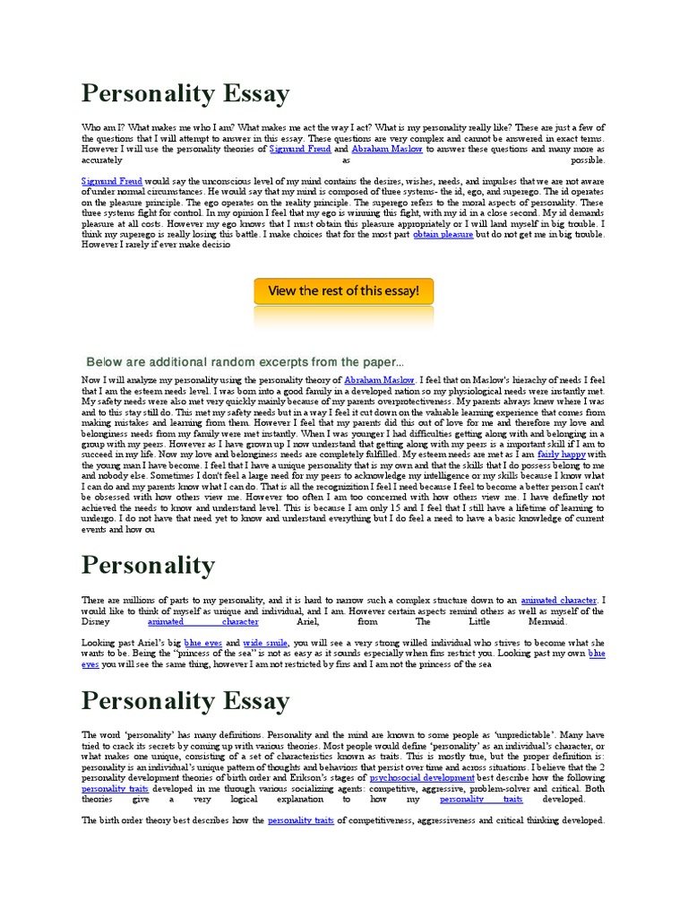 personality-essay