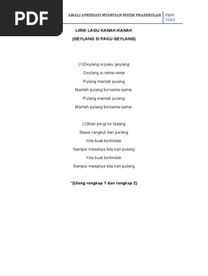 Lirik Lagu Kanak