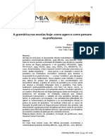 A Gramática Nas Escolas Hoje Como Agem e Como Pensam Os Professores