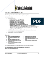 2009-2010BillericaSpellingBeeWordListsfortheSpellingBee