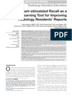 Chart-Stimulated Recall As A Learning Tool For Improving Radiology Residents' Reports