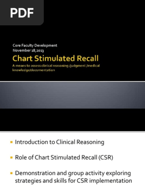 Chart Stimulated Recall Slides