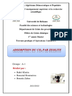 Adsorption Du CO2 Par Zeolite