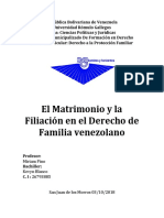 403526592 El Matrimonio y La Filiacion en El Derecho de Familia Venezolano Docx