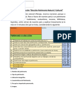 Pauta de Evaluación Patrimonio Segundos