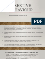 Assertive Behaviour: Presentation by Sharon Halm