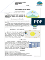 Atividade 6º Ano Movimentos Da Terra 2 Semana