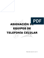 ASIGNACIÓN DE EQUIPOS DE TELEFONÍA MÓVIL EN FLETES SAN JAVIER