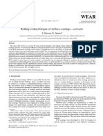 Rolling Contact Fatigue of Surface Coatings-A Review: S. Stewart, R. Ahmed