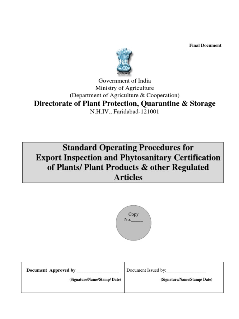 Plant Protection and Quarantine PDF Polymerase Chain Reaction Invoice