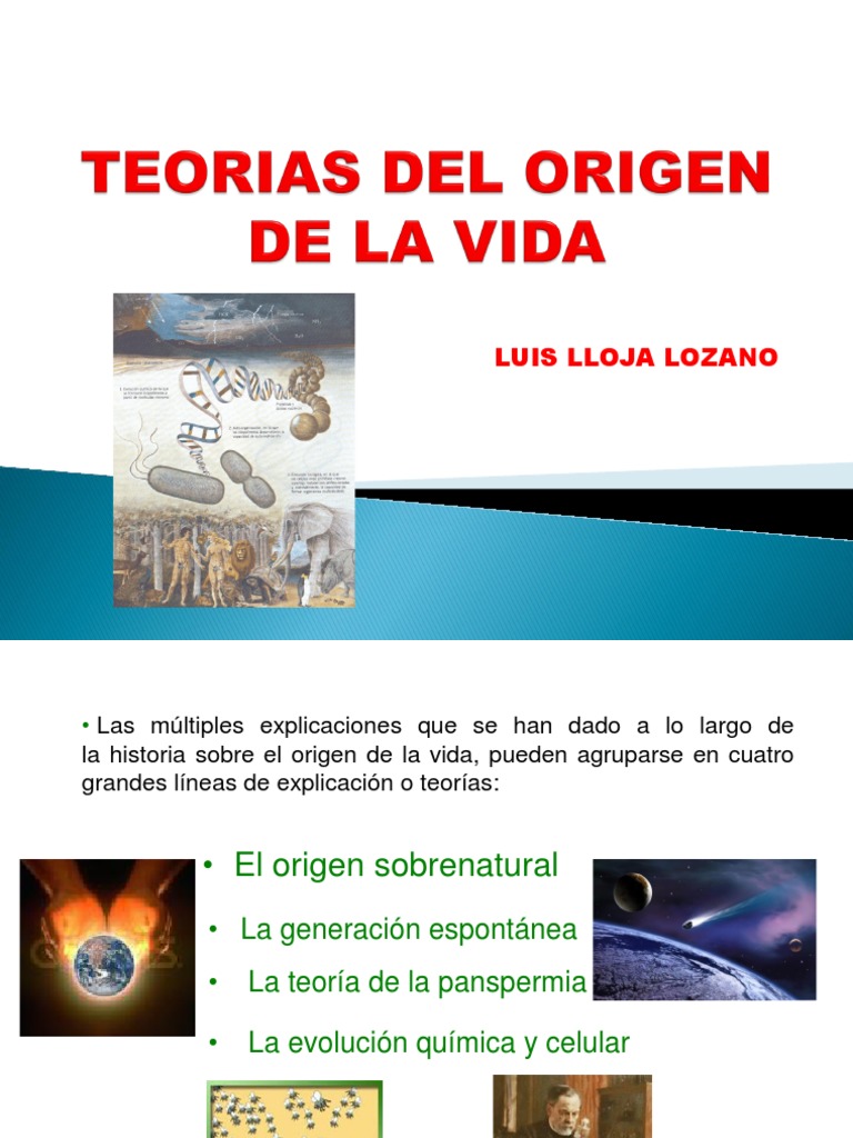 Teorías del Origen de la Vida | PDF | Ciencias fisicas | Naturaleza