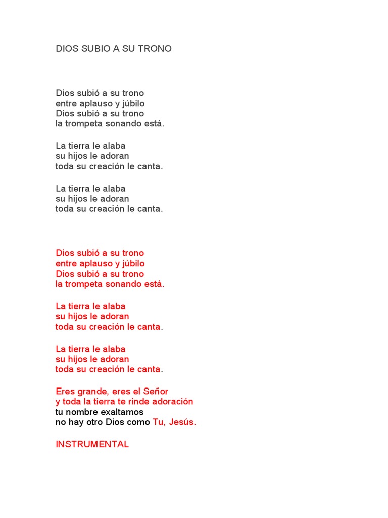 Dios Subio A Su Trono PDF