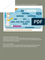 CLASIFICACIÓN Y CONTAMINACIÓN DE ALIMENTOS