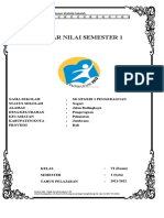 Daftar Nilai Kelas VI SMT 1