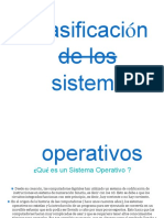 Clasificación de los sistemas operativos