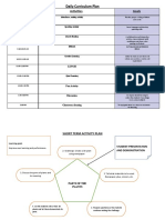 Daily Curriculum Plan: Time Activities Goals