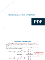 Chemical Reactions of Alkynes