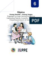 Filipino6 - q1 - Melc1 - Pagsagot Sa Mga Tanong Tungkol Sa Nabasang Pabula Kuwento Tekstong Pang Impormasyon at Usapan - v1