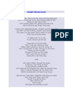 Joseph Vincent Lyrics: "Our First Song"