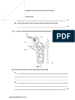 Excretion in Humans 2 QP