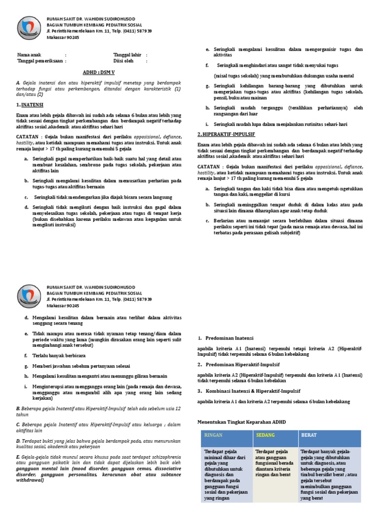 Dsm V Adhd Uk