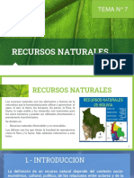 Tema #7 - Recursos Naturales