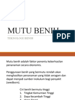 Mutu Benih & Produksi Benih