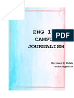 Eng 116 Campus Journalism: By: Liezel D. Didulo Bsed English 3B