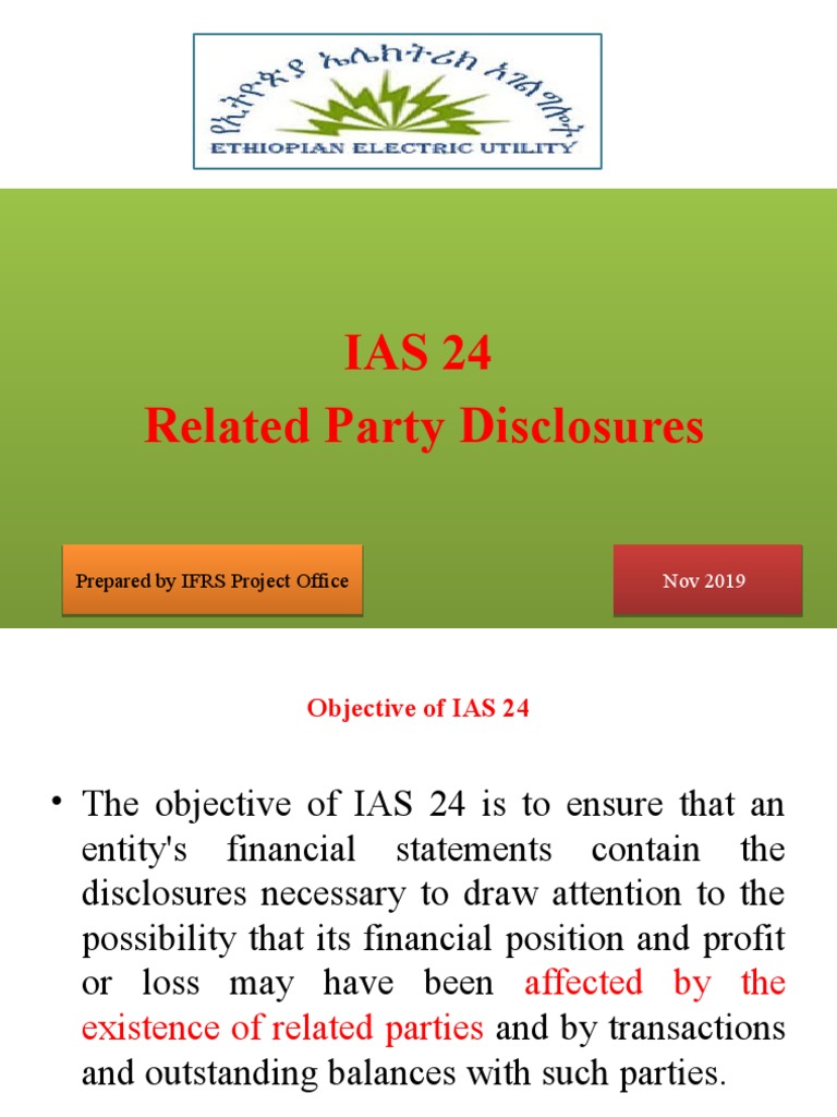 IAS 24 Related Party Disclosures | Download Free PDF | International ...