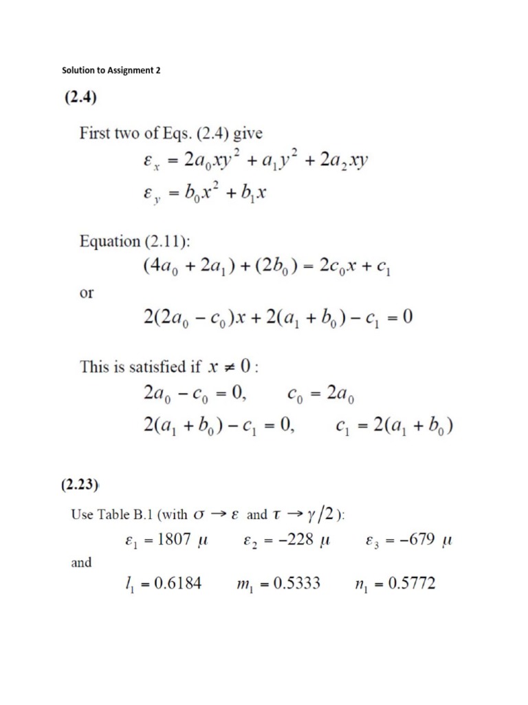 Solution To Homework 2 - 2021 | PDF