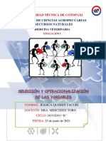 Actividad 12. Selección y Operacionalización de Las Variables