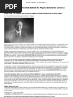 Discover Magazine - The Math Behind the Physics Behind the Universe