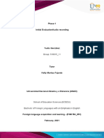 Phase 1 Initial Evaluationaudio Recording: Group: 518015 - 11