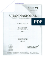 Naskah Soal UN Ekonomi SMA 2011 (Paket 91)