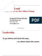 Role of Leadership in Organizational Culture Change Final - Jacqui Romer-Sensky