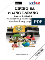 Filipino Sa Piling Larang Week 1-6 Modules