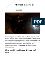 Cómo Escribir Una Historia de Terror - Inteligencia Narrativa