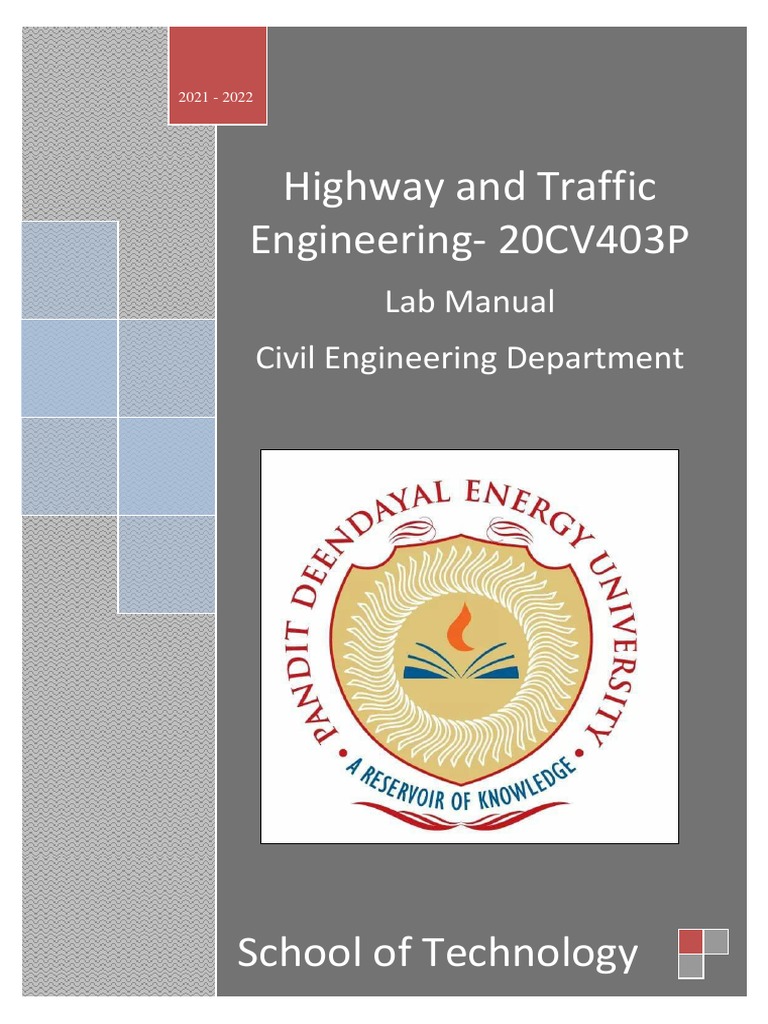 Highway Engg Lab Manual PDF Asphalt Construction Aggregate