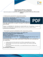 Guía para El Desarrollo Del Componente Práctico y Rúbrica de Evaluación - Unidad 3 - Fase 4 - Evaluar La Solución Del Proyecto de Comunicación Por Medio de Microondas