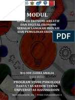 Modul Aplikasi Ekonomi Kreatif & Ekonomi Digital Sebagai Langkah Inovasi Dan Pemulihan Ekonomi.