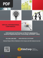 Educorp: International Conference On Recent Advances in Science Engineering and Technology (Icraset-2022)