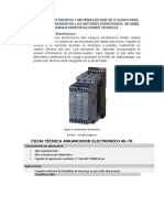 Arrancadores electrónicos y sus especificaciones técnicas para motores asíncronos