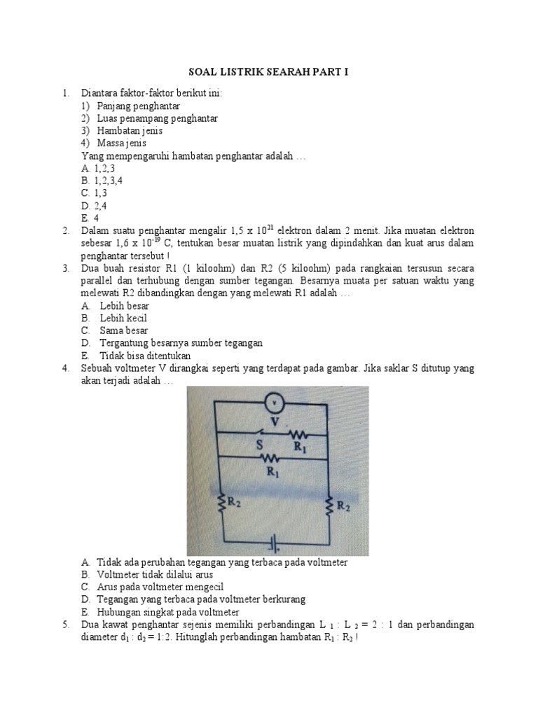 Soal Listrik Dinamis Kelas 9 | PDF | Metode & Bahan Ajar | Teknologi ...