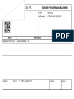 Pt. Kurita Indonesia PT.: Surat Pengiriman Barang