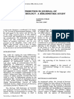 Literature Contribution in Journal of Environmental Biology A Bibliometric Study