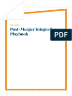 Post-Merger Integration Playbook: Sample