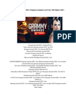 Streaming-Live! - 2021 Grammy Awards Live Free 14th March 2021